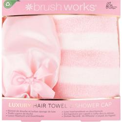 Brushworks Luxury Hair Towel & Shower Cap - zestaw do włosów