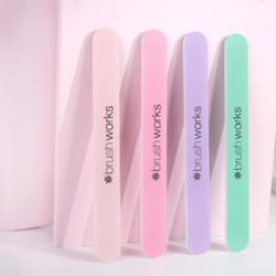 Brushworks Pastel Coloured Nail Files 4-Pack - zestaw pilników do pazn