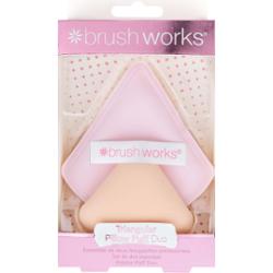 Brushworks Triangular Powder Puff Duo aplikator piankowy do podkładu