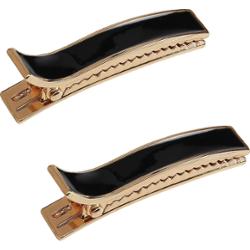 By Lyko Enameled Metal Hair Clips Black