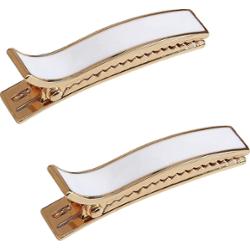 By Lyko Enameled Metal Hair Clips White