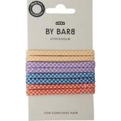 ByBarb Hair ties multicoloured 8-pack, recycled material squared patte
