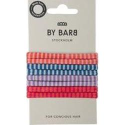ByBarb Hair ties  multicoloured 8-pack, recycled material striped patt