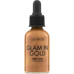 Catrice Glam In Gold Dry Oil suchy olejek z brokatem do twarzy i ciała odcień 010 Stay Golden! 30 ml