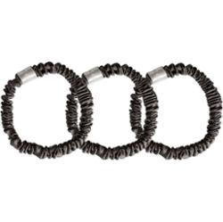 Cloud & Glow   Silk Scrunchies 1 cm  Charcoal