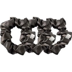 Cloud & Glow   Silk Scrunchies 4 cm  Charcoal