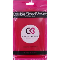 Cocoa Brown Deluxe Double Sided Pink Velvet Tanning Mitt