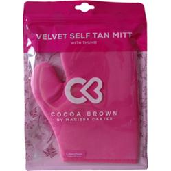Cocoa Brown Velvet Thumb Tanning Mitt