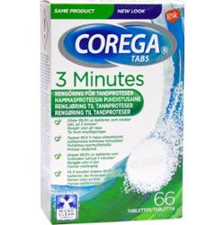 Corega Tabs 3minutes 66 tabletter - tabletki do czyszczenia protez zęb