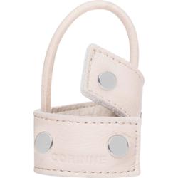 Corinne Leather Band Short Bendable Rivets Cream/Silver Rivets