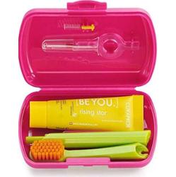 Curaprox Travel Set zestaw podróżny do zębów, języka i dziąseł Magenta