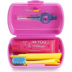 Curaprox Travel Set zestaw podróżny do zębów, języka i dziąseł Pink