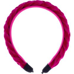 Dazzling Braided Head Band Fuxia