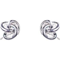 Dazzling Earring Silver Col, Studs As A Knot