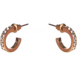 Dazzling Earrings Col Small Creole W Clear Crystals Gold