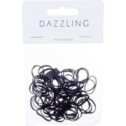 Dazzling Elastic Hair Ties 75 pcs Black