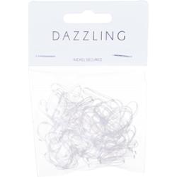 Dazzling Elastic Hair Ties 75 pcs Transparent