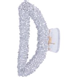 Dazzling Hair Clip Glitter 9 cm Silver
