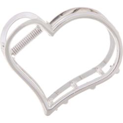 Dazzling Hair Clip Heart 6,5 cm Silver