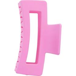 Dazzling Hair Clip Square 8,5 cm Pink Rubber Feel