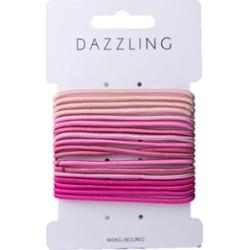 Dazzling Hår 18-pack Hårsnoddar rosa