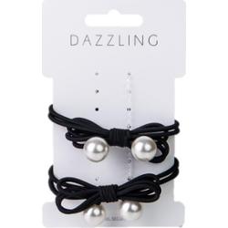 Dazzling Hår 2-pack rosett svart