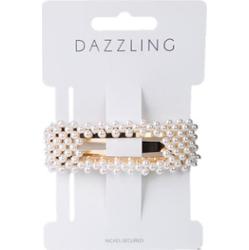 Dazzling Hår Pärlor hårklämma Rak