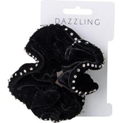 Dazzling Hår Svart sammet scrunchie