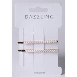Dazzling Hårnålar Med Vita Pärlor 2-P. 7 Cm