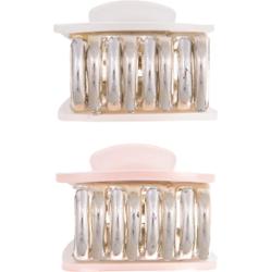 Dazzling Mini Clips Light Pink, Beige 2-Pack