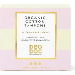 DeoDoc Cotton Tampons Without Applicator Super