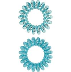 Dessata no-pulling hårsnoddar Glitter + metal turkos