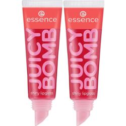 essence Juicy Bomb Shiny Lipgloss 104 Poppin' Pomegranate 10 ml x 2
