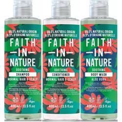 Faith In Nature Bundle Aloe Vera Shampoo 400 ml & Conditioner 400 ml &
