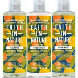 Faith In Nature Bundle Grapefruit & Orange Shampoo 400 ml & Conditione