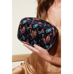 Fan Palm Black Hummingbird  Medium Beauty Bag Medium