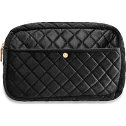 Fan Palm Black Velvet Large Beauty Bag Large