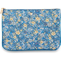Fan Palm Blue Flower Clutch