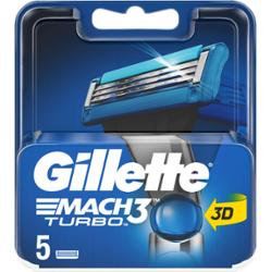 Gillette Mach3 Turbo Men’s Razor Blade Refills 5 szt.