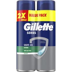 Gillette Series Sensitive Men's Shaving Gel 2x200ml 400 ml