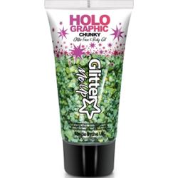 Glitter Me Up Holographic Face & Body Glitter Gel Green Envy