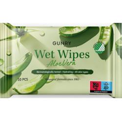 Gunry Wet Wipes Aloe Vera 10 szt.