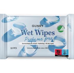 Gunry Wet Wipes Perfume Free  10 szt.