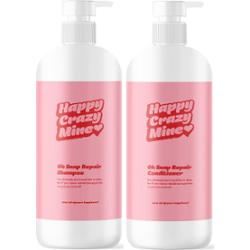 Happy Crazy Mine Oh Snap Repair Shampoo 1000 ml & Conditioner 1000 ml