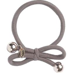 Ia Bon Hair Tie With Gold Bead Deep Taupe