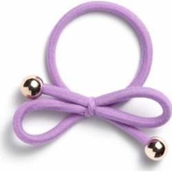 Ia Bon Hair Tie With Gold Bead Lilac