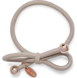 Ia Bon Hair Tie With Gold Bead Taupe