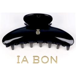 Ia Bon Large Hair Claw Glossy Black