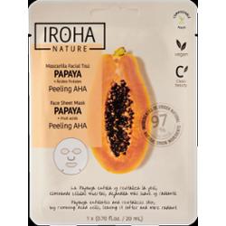 IROHA NATURE Peeling AHA Papaya Face Sheet Mask