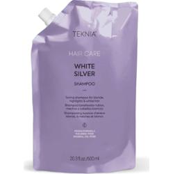 Lakmé Teknia White Silver Shampoo szampon neutralizujący do włosów siwych i platynowego blondu Refill 600 ml